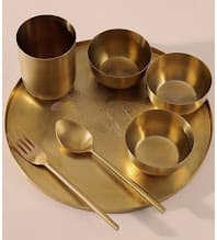 Iron with Brass Finish Dinning Set of 6