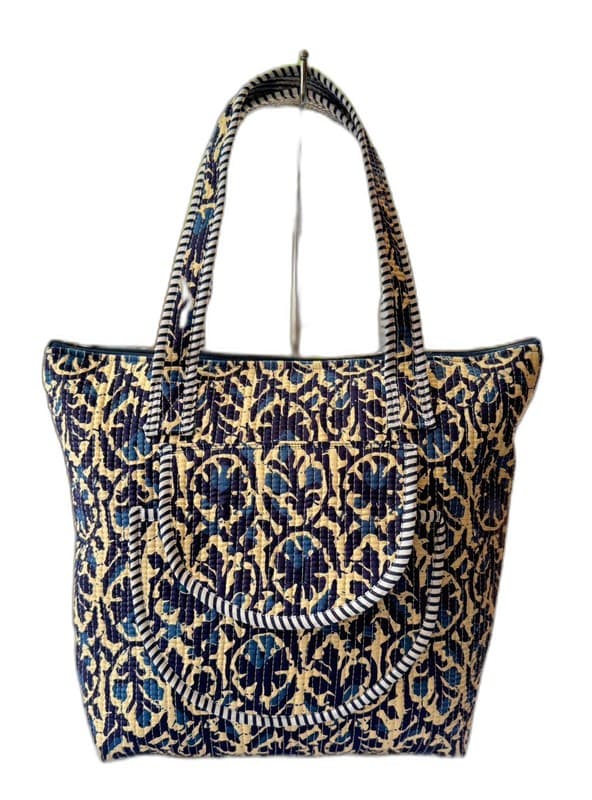 Quilted Cotton Shoulder Bag