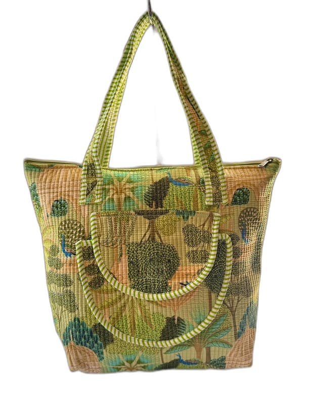 Quilted Cotton Shoulder Bag