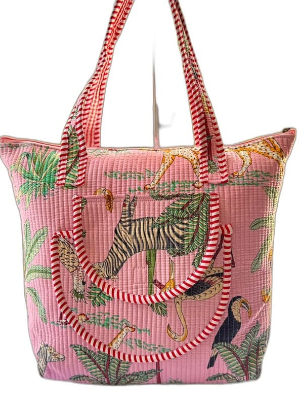 Quilted Cotton Shoulder Bag