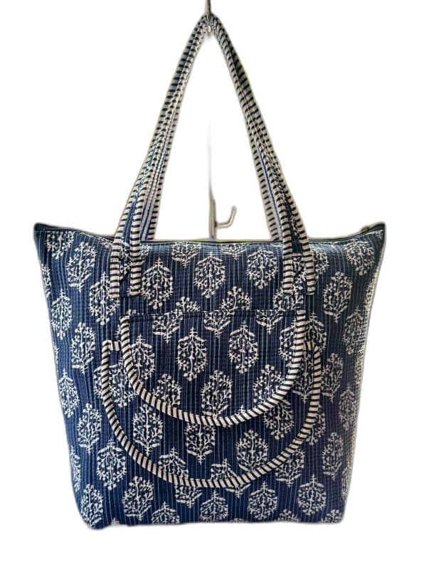Quilted Cotton Shoulder Bag