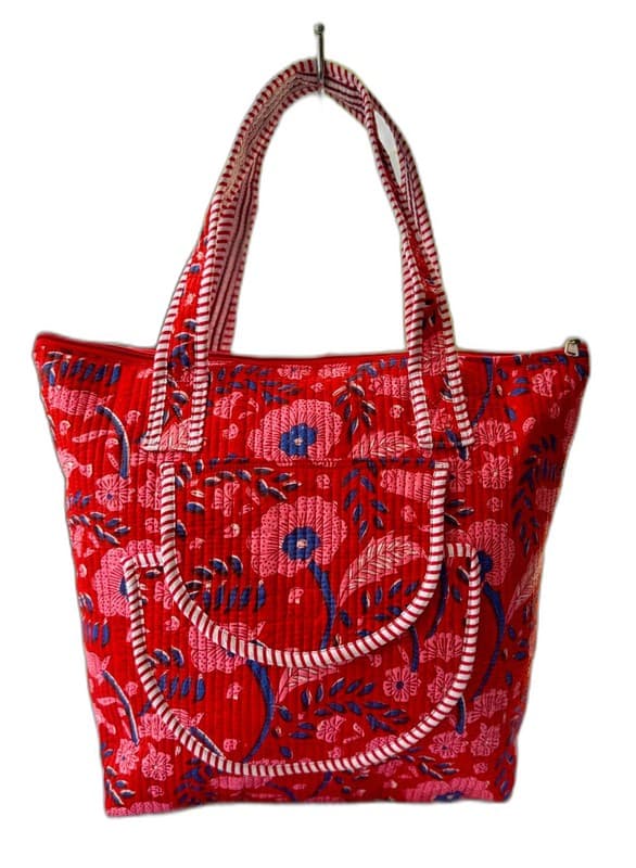 Quilted Cotton Shoulder Bag