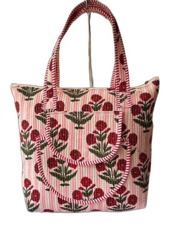 Quilted Cotton Shoulder Bag