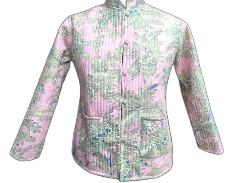 Floral Print Quilted Winter Jacket
