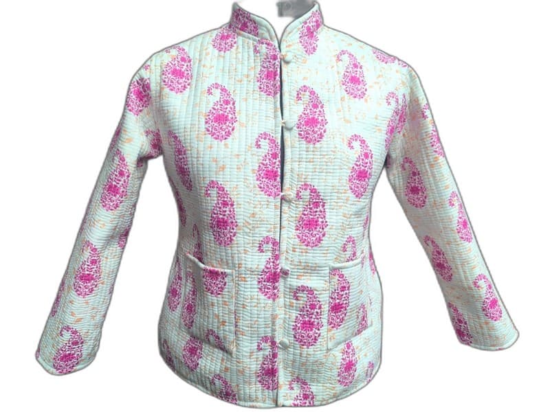 Floral Print Quilted Winter Jacket