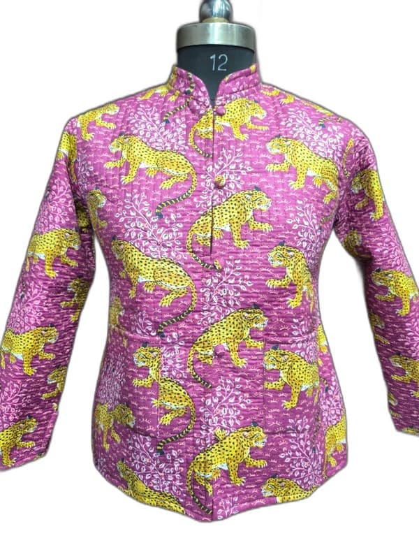 Floral Print Quilted Winter Jacket