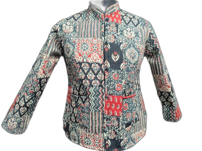 Floral Print Quilted Winter Jacket