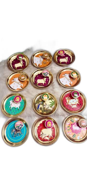 Handpainted Traditional Tea Coasters Set