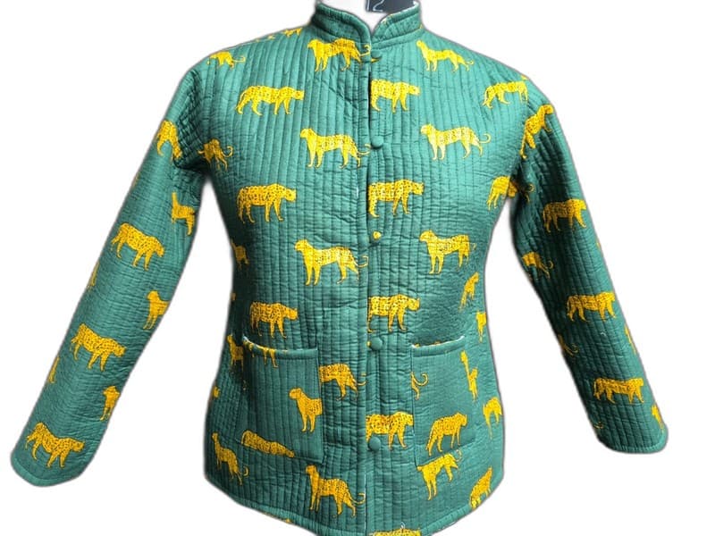 Floral Print Quilted Winter Jacket