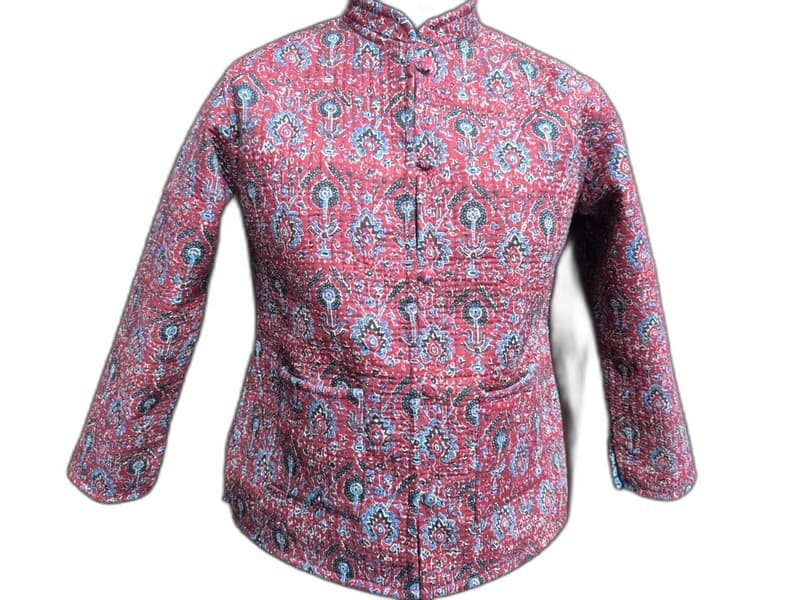Floral Print Quilted Winter Jacket