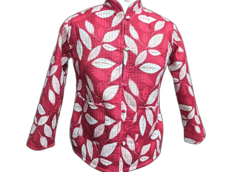 Floral Print Quilted Winter Jacket
