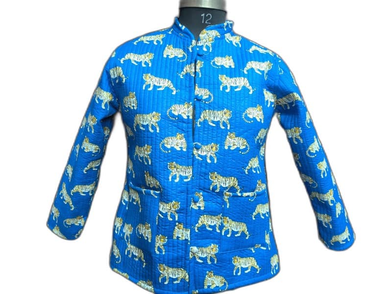 Floral Print Quilted Winter Jacket