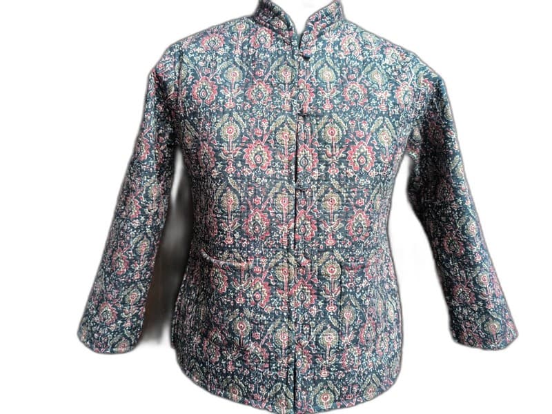 Floral Print Quilted Winter Jacket