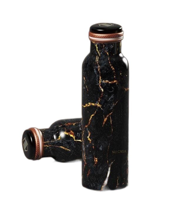 Handpainted Copper Bottle & Tumbler Set