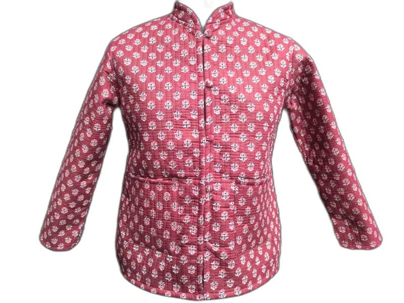 Floral Print Quilted Winter Jacket