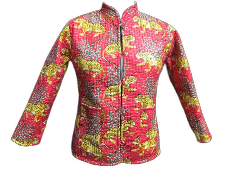 Floral Print Quilted Winter Jacket