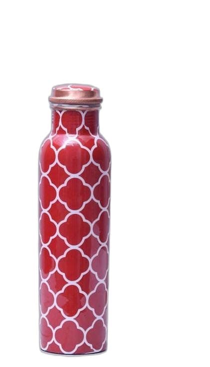 Handpainted Copper Bottle & Tumbler Set