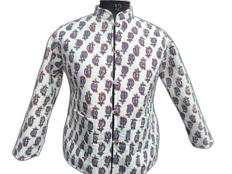 Floral Print Quilted Winter Jacket