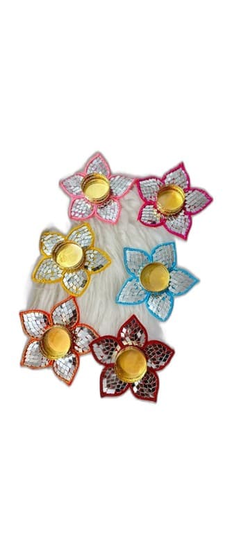 Handcrafted Lotus Petal Tealight Holders Set