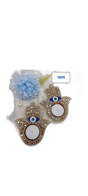 Elegant Mirror-Work Succulent & Flower Tealight Holders