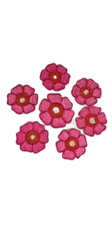 Pink Lotus Fabric Floral Rangoli Circles