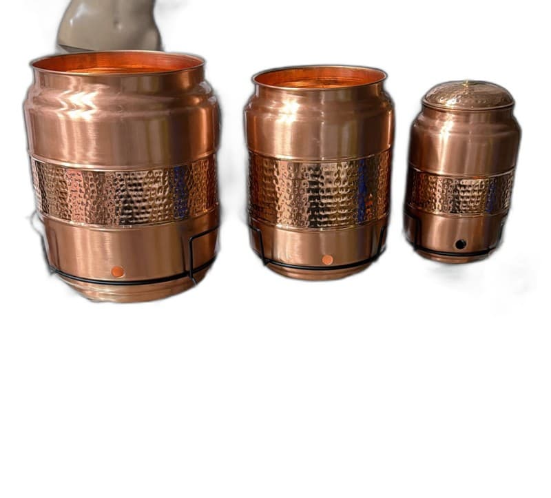 Hammered Copper Canister, Container & Shaker Set