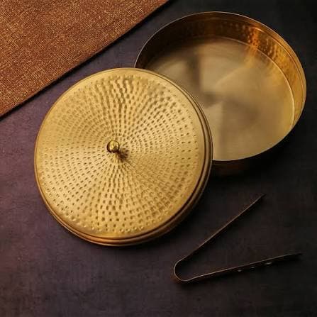 Brass 3 inch sweets/ladoo container
