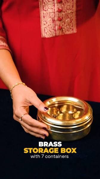 Pure Brass 4 inch masala box