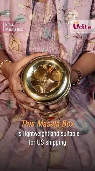 Pure Brass 4 inch masala box