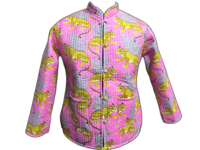 Floral Print Quilted Winter Jacket
