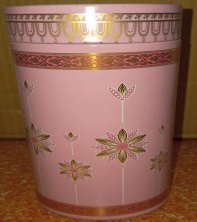 Pink Printed Tin Container