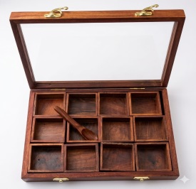 Handcrafted Wooden Masala Box