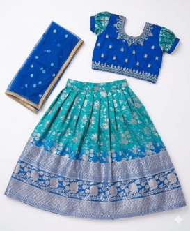 Zari Weave Kids Lehenga Choli