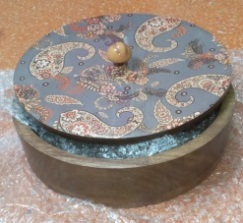 wooden Roti Box With Blue