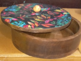 wooden Roti Box With Black