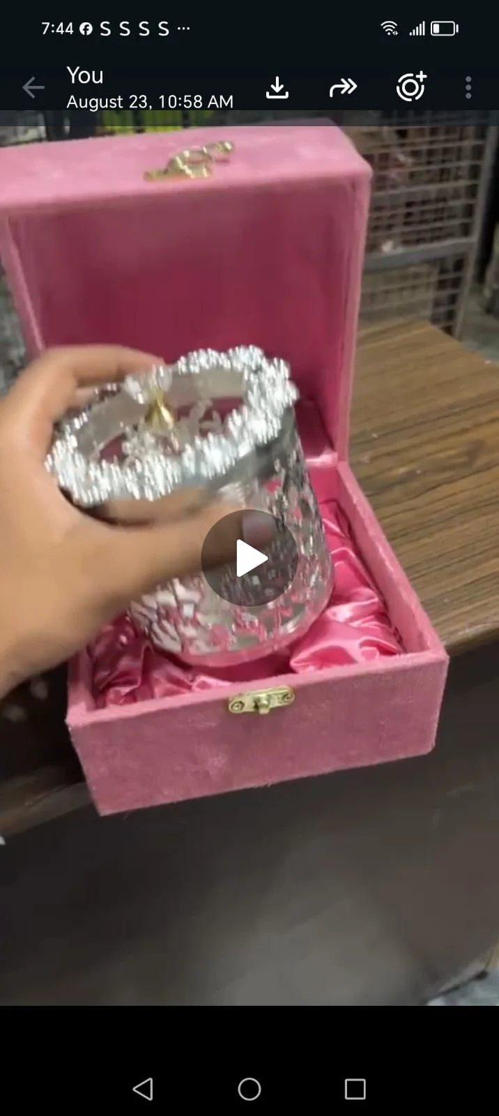German silver dry fruit box 