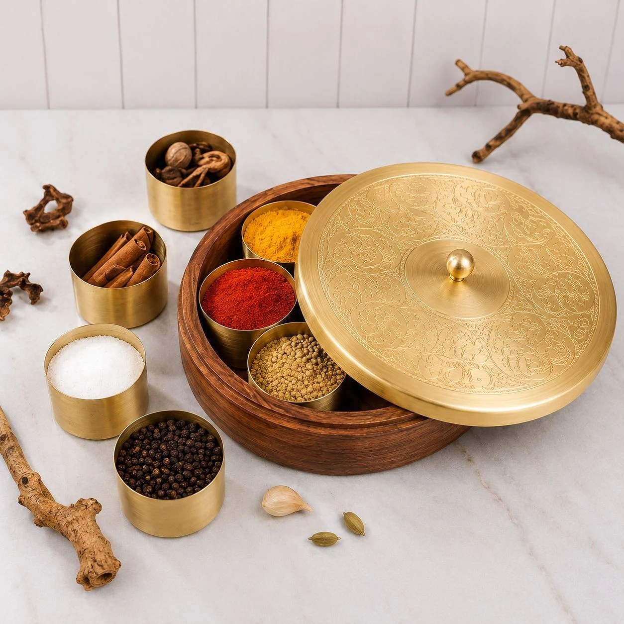 Wooden Spice Box